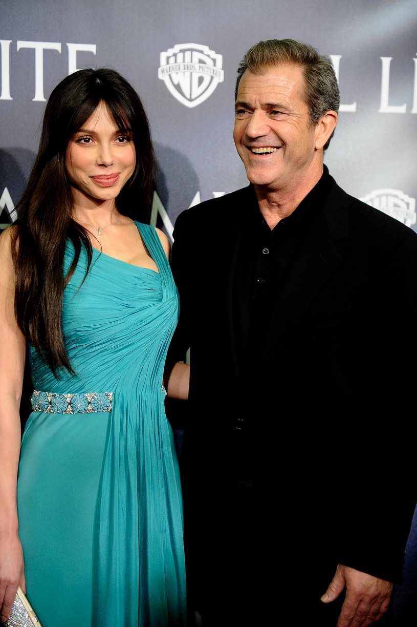 Mel Gibson z matką swojej córki, Oksaną Grigorievą /Carlos Alvarez /Getty Images