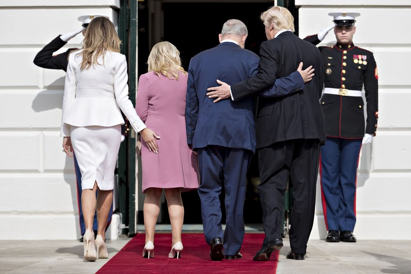 Melania i Donald Trumpowie wraz z Benjaminem i Sarą Netanjahu /East News