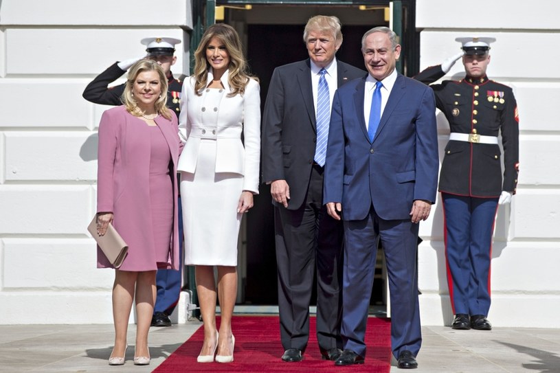 Melania i Donald Trumpowie wraz z Benjaminem i Sarą Netanjahu /East News