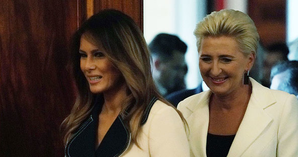 Melania Trump, Agata Kornhauser-Duda. Stany Zjednoczone /Getty Images