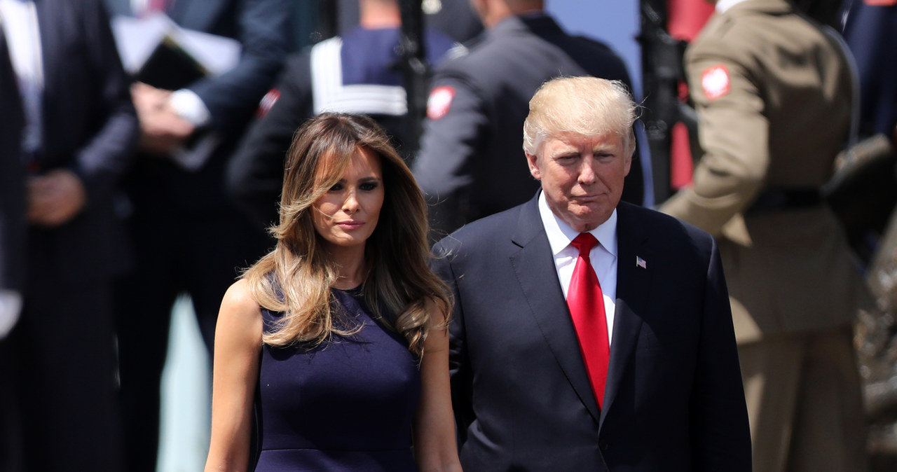 Melania Trump i Donald Trump w Warszawie /Stanisław Kowalczuk /East News