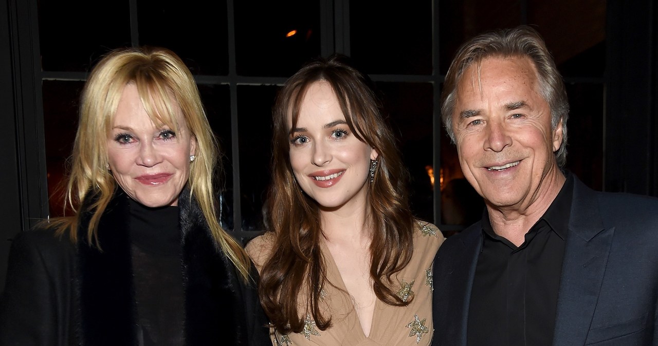 Melanie Griffith, Dakota Johnson i Don Johnson /Jamie McCarthy /Getty Images