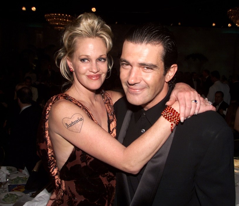 Melanie Griffith i Antonio Banderas w Hollywood (2000) /Kevin Winter /Getty Images