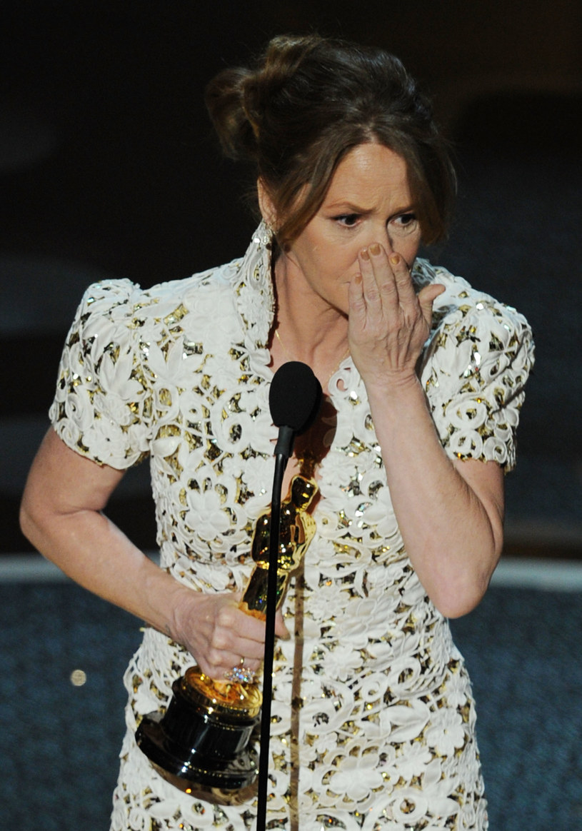 Melissa Leo po wpadce podczas swojej przemowy /Kevin Winter /Getty Images