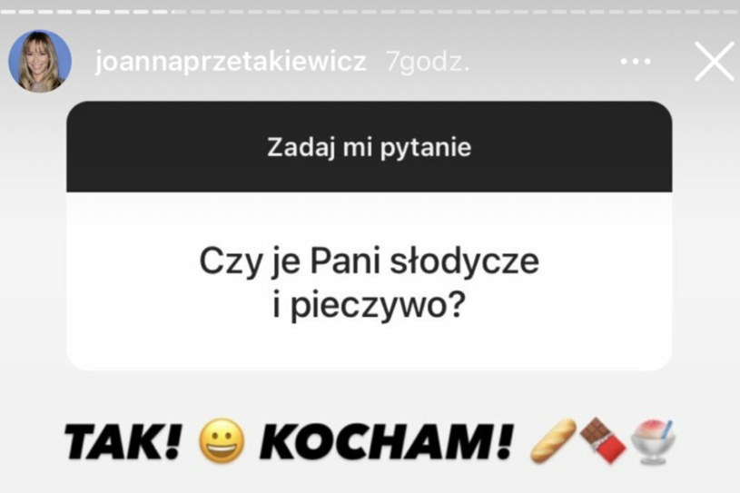 menu Joanny Przetakiewicz, fot. https://www.instagram.com/joannaprzetakiewicz/ /Instagram