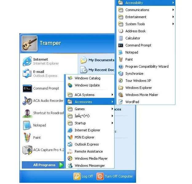 Menu Start - Windows XP Fot. BusinessInsider.com /vbeta