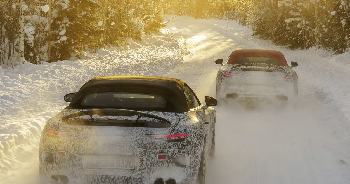 Mercedes-AMG SL podczas zimowych testów w Szwecji /Informacja prasowa