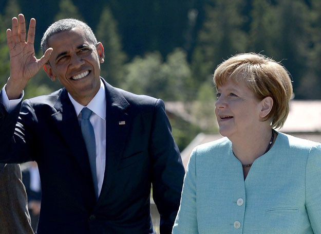 Merkel i Obama podczas szczytu G7 w Bawarii /East News