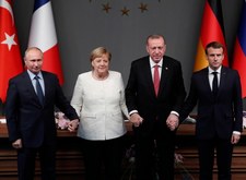 Merkel, Putin, Erdogan i Macron spotkali się w Stambule