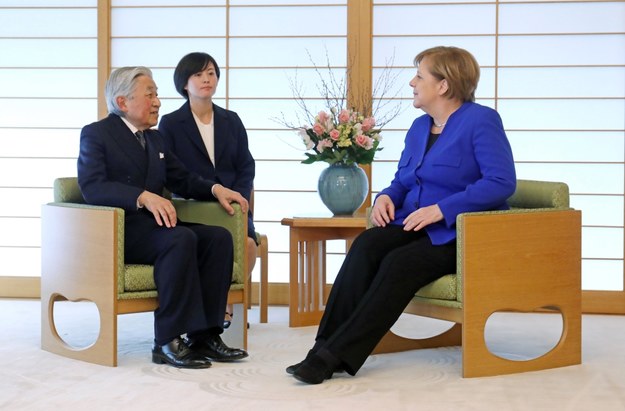 Merkel w Japonii /JIJI PRESS /PAP/EPA