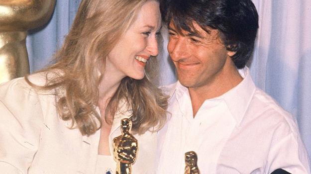Meryl Streep i Dustin Hoffman z Oscarami za "Sprawę Kramerów" /materiały prasowe