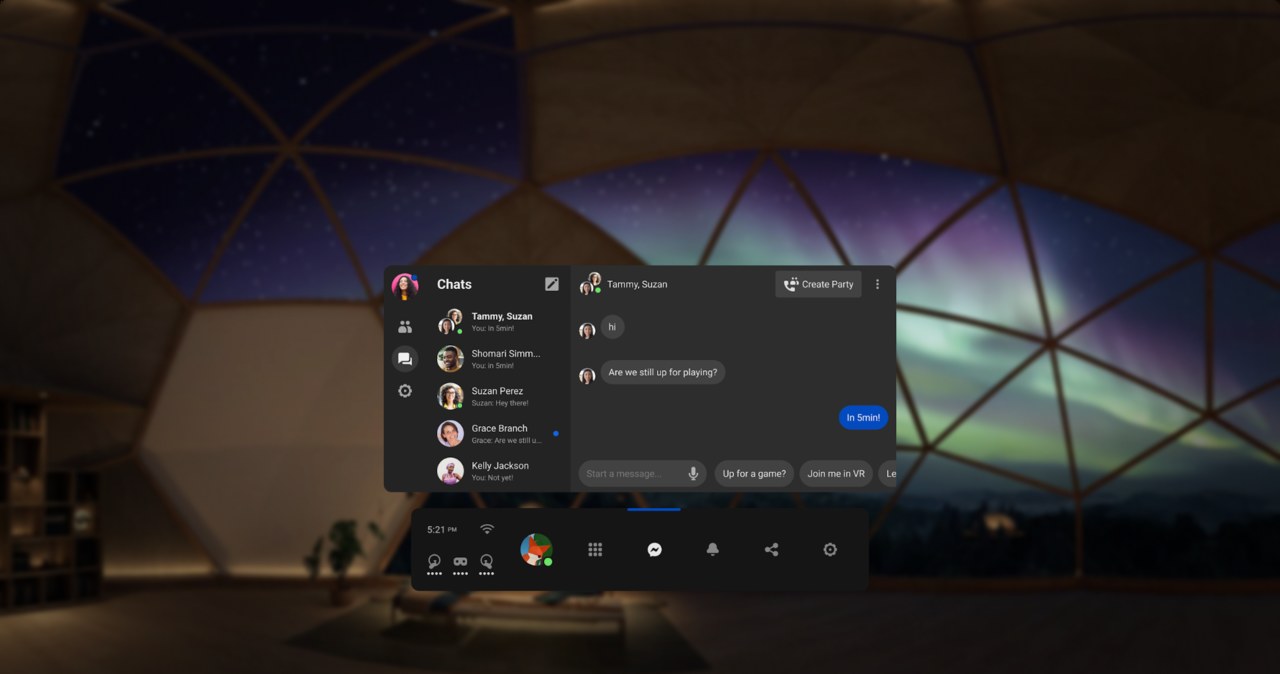 Messenger na platformie Oculus VR /materiały prasowe