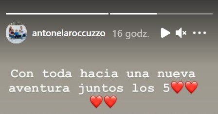 Messi i jego żona w samolocie lecącym do Paryża   /https://www.instagram.com/antonelaroccuzzo/ /Instagram