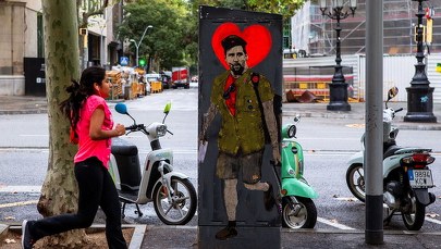 Messi jako Che Guevara. Kontrowersyjne graffiti w centrum Barcelony
