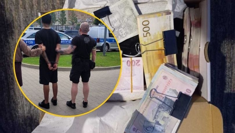 Mężczyzna w ubiegły piątek rano wszedł do kantoru wymiany walut przy ul. Piotrkowskiej w Łodzi /Policja Łódź /