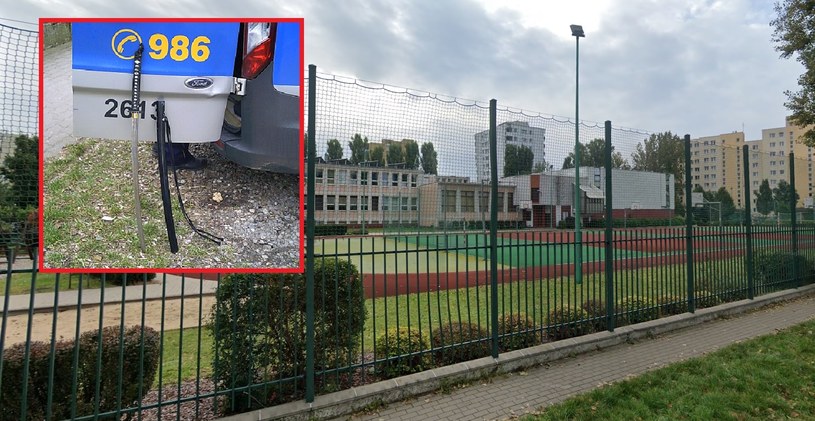 Mężczyzna wtargnął na teren szkoły przy ul. Gościeradowskiej w Warszawie /Google Street View/Straż Miejska w Warszawie /