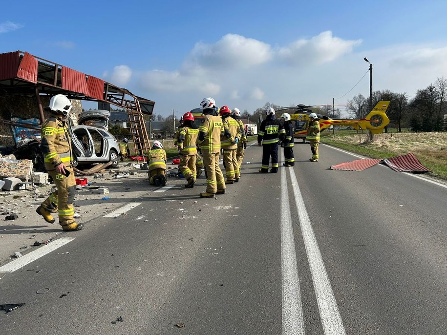 Mężczyznę przetransportowano do szpitala /Bernadetta Krawczyk