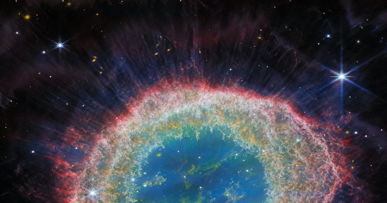 Mgławica Pierścien w obiektywie NIRCam /ESA/Webb, NASA, CSA, M. Barlow, N. Cox, R. Wesson /domena publiczna