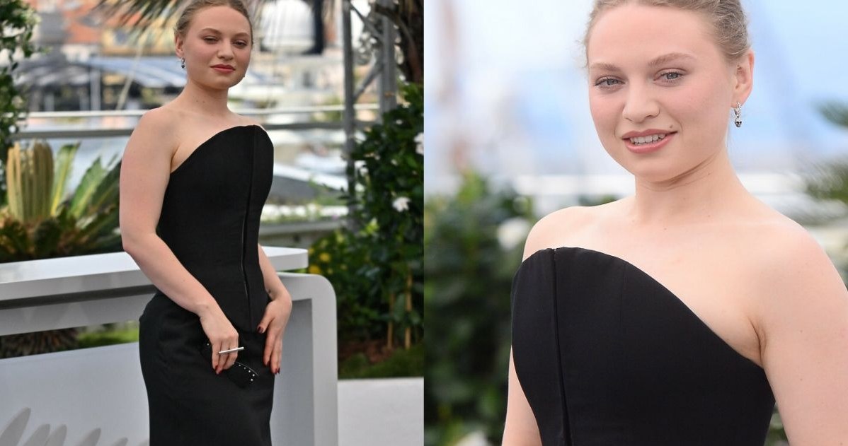 Mia Threapleton w Cannes - zachwyciła minimalistyczną kreacją