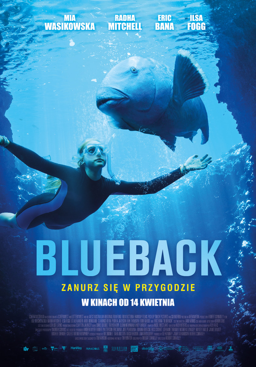 Mia Wasikowska na plakacie filmu "Blueback" /Forum Film Poland /materiały prasowe