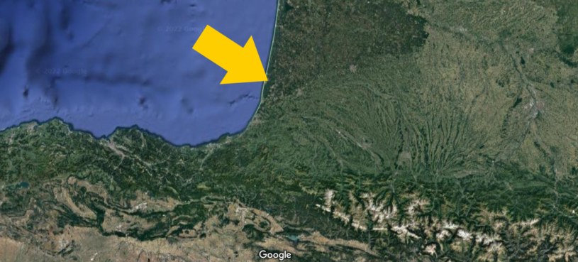 Miasteczko Messanges znajduje się na wybrzeżu Oceanu Atlantyckiego w południowej Francji, w regionie Nowej Akwitanii /Google Maps /Zrzut ekranu /domena publiczna