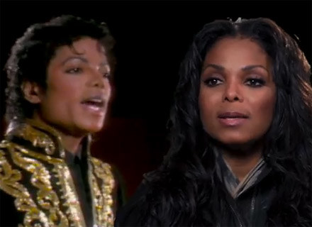 Michael i Janet Jackson w klipie do nowej wersji "We Are The World" /