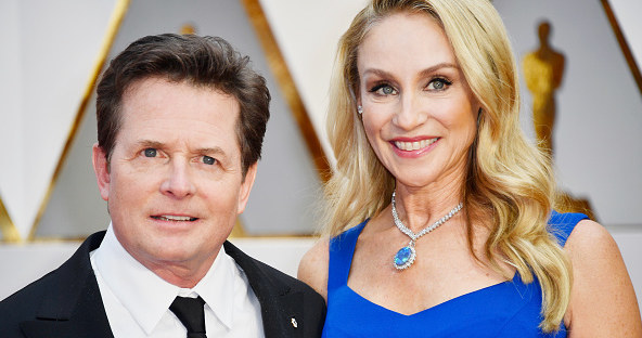 Michael J. Fox z żoną /Frazer Harrison /Getty Images