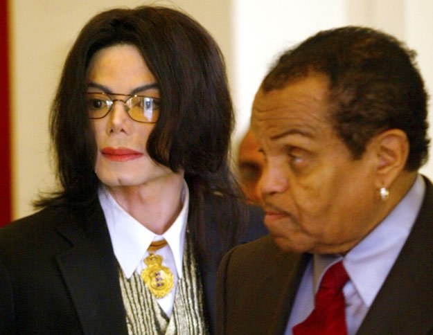 Michael Jackson z ojcem Joe fot. Pool /Getty Images/Flash Press Media