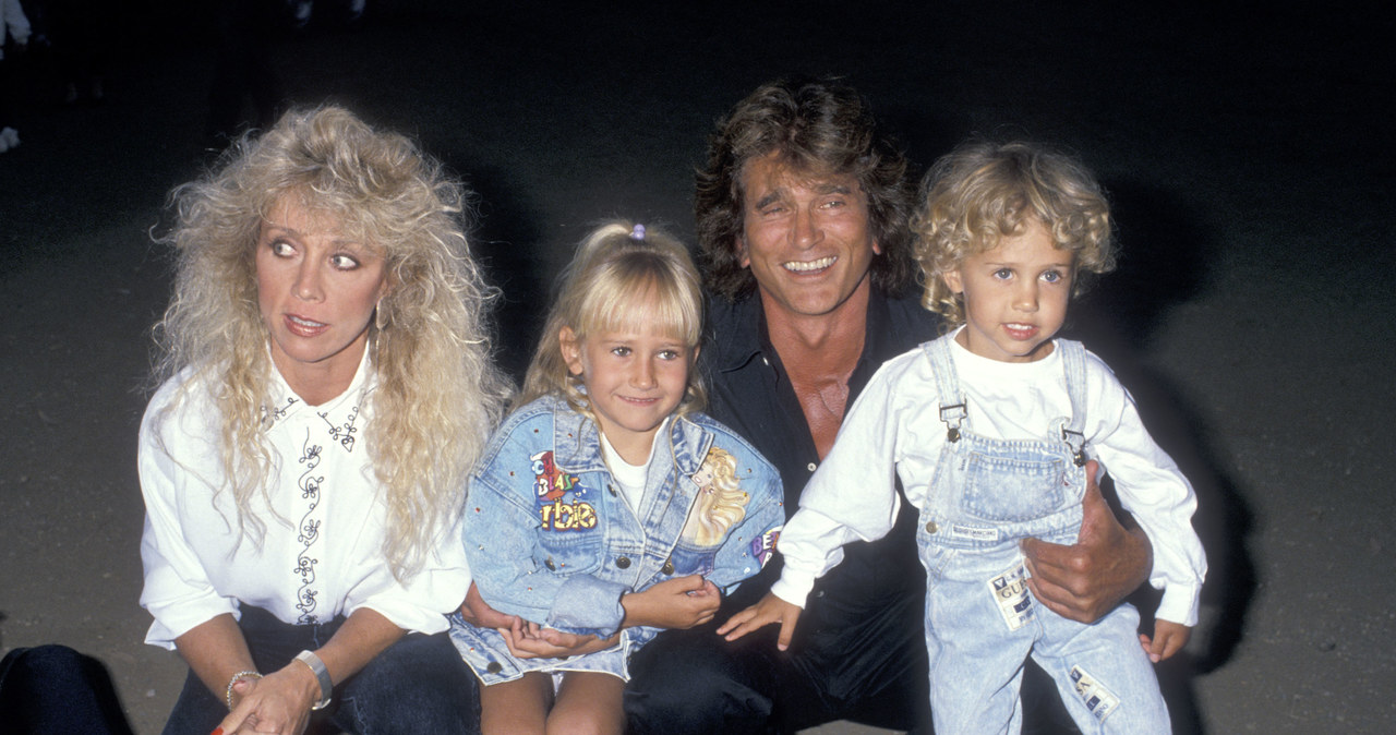 Michael Landon z żoną Cindy Landon i ich dziećmi /Ron Galella /Getty Images