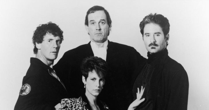 Michael Palin, Jamie Lee Curtis, John Cleese i Kevin Kline w filmie "Rybka zwana Wandą" /MGM Studios / Handout /Getty Images