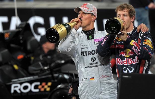 Michael Schumacher i Sebastian Vettel /AFP