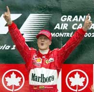 Michael Schumacher na najwyższym podium po raz 59.