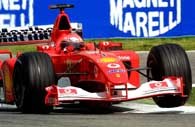 Michael Schumacher nie dał szans rywalom na Imola