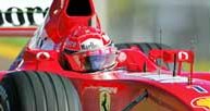 Michael Schumacher testuje opony na torze Fiorano