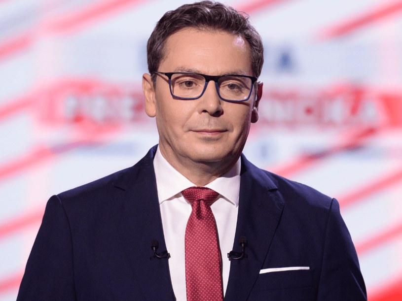 Michał Adamczyk, prezenter "Wiadomości" TVP /Jan Bogacz/TVP / Forum /Agencja FORUM