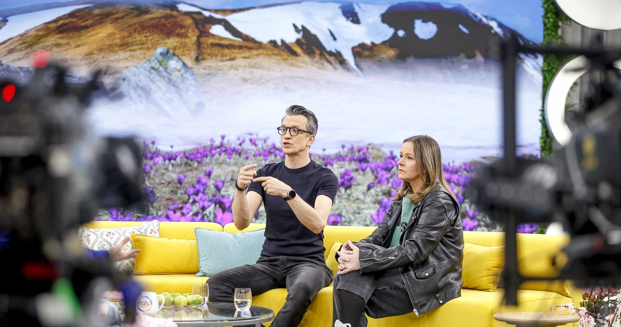 Michał Czernecki i Ewa Błachnio w programie "halo tu polsat" / Paweł Wrzecion /AKPA