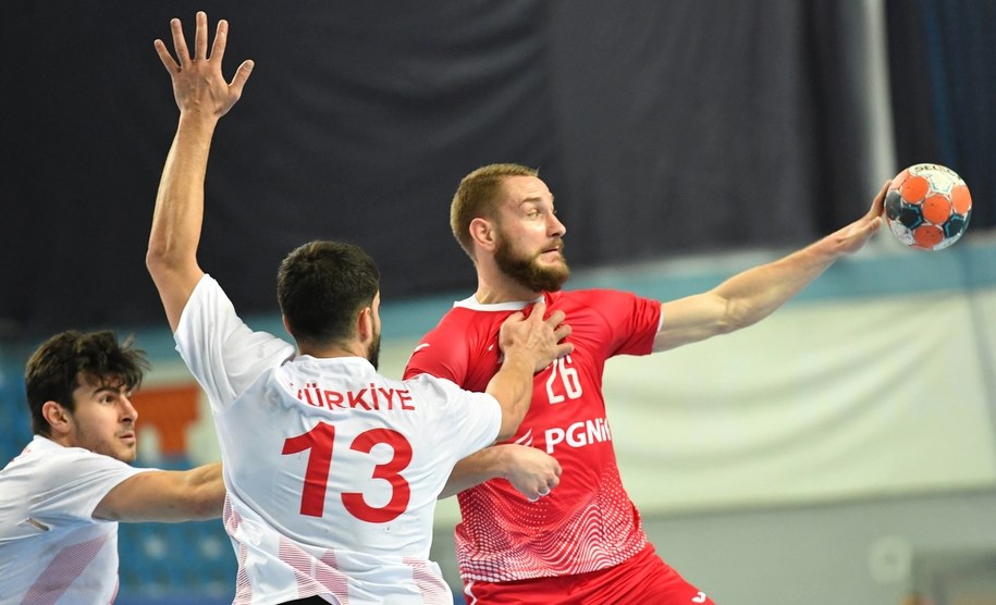 Michał Daszek podczas spotkania z Turcją /Piotr Nowak /PAP/EPA