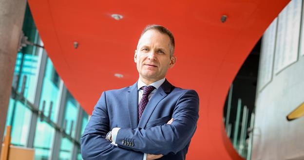 Michał  Gajewski, prezes Santander Bank Polska. Fot. MAREK WISNIEWSKI "Puls Biznesu" /FORUM