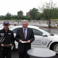 Michał Kościuszko i prezydent Krakowa Jacek Majchrowski 