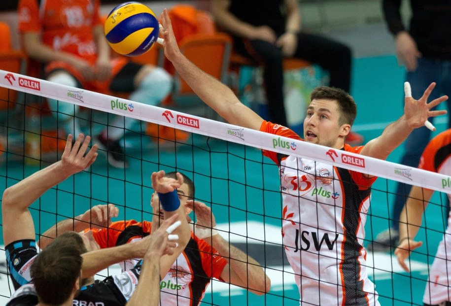 Michał Kubiak to siatkarz Jastrzębskiego Węgla /Andrzej Grygiel /PAP
