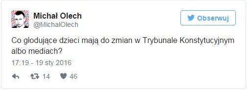Michał Olech na Twitterze /Twitter