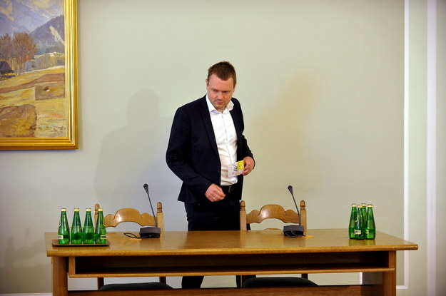 Michał Tusk przed komisją śledczą ds. Amber Gold /Marcin Obara /PAP