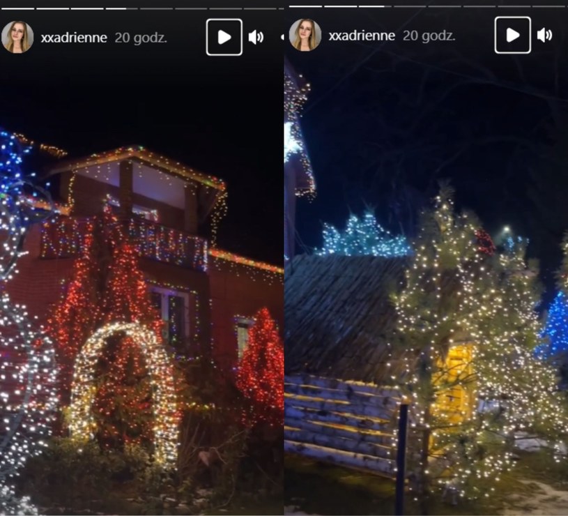 Michał z "Rolnika" pochwalił się iluminacją świąteczną /@xxadrienne /Instagram
