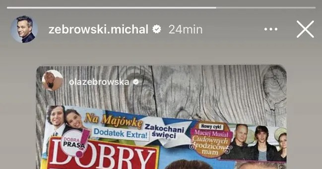 Michał Żebrowski i Aleksandra Żebrowska relacjonują doniesienia tabloidu /Michal Zebrowski /Instagram