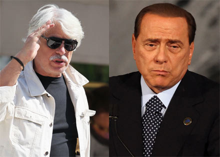 Michele Placido (L) oskarża Berlusconiego (P) o hipokryzję - fot. Gareth Cattermole / Oli Scarff /Getty Images/Flash Press Media