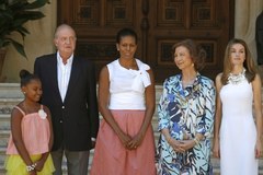 Michelle Obama na królewskim lunchu 