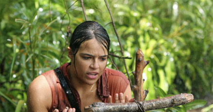 Michelle Rodriguez na planie serialu "Lost" /