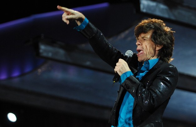 Mick Jagger podczas koncertu The Rolling Stones na Torze Wyścigów Konnych na warszawskim Służewcu w 2007 roku /Jacek Turczyk /PAP