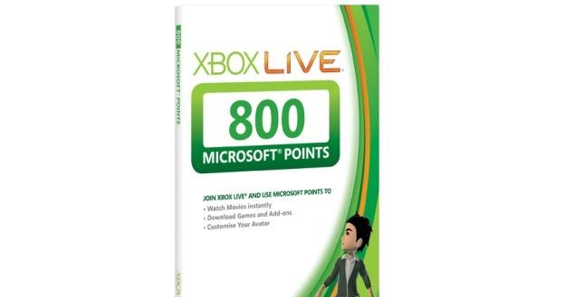 Microsoft Points - zdjęcie karty pre-paid z kodem na 800 punktów /Informacja prasowa