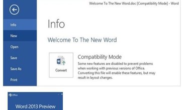 Microsoft Word 2013 - nowy układ dokumentów